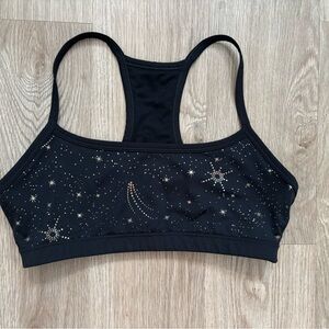 Gap fit sculpt revolution celestial star print sports bra no pads medium euc